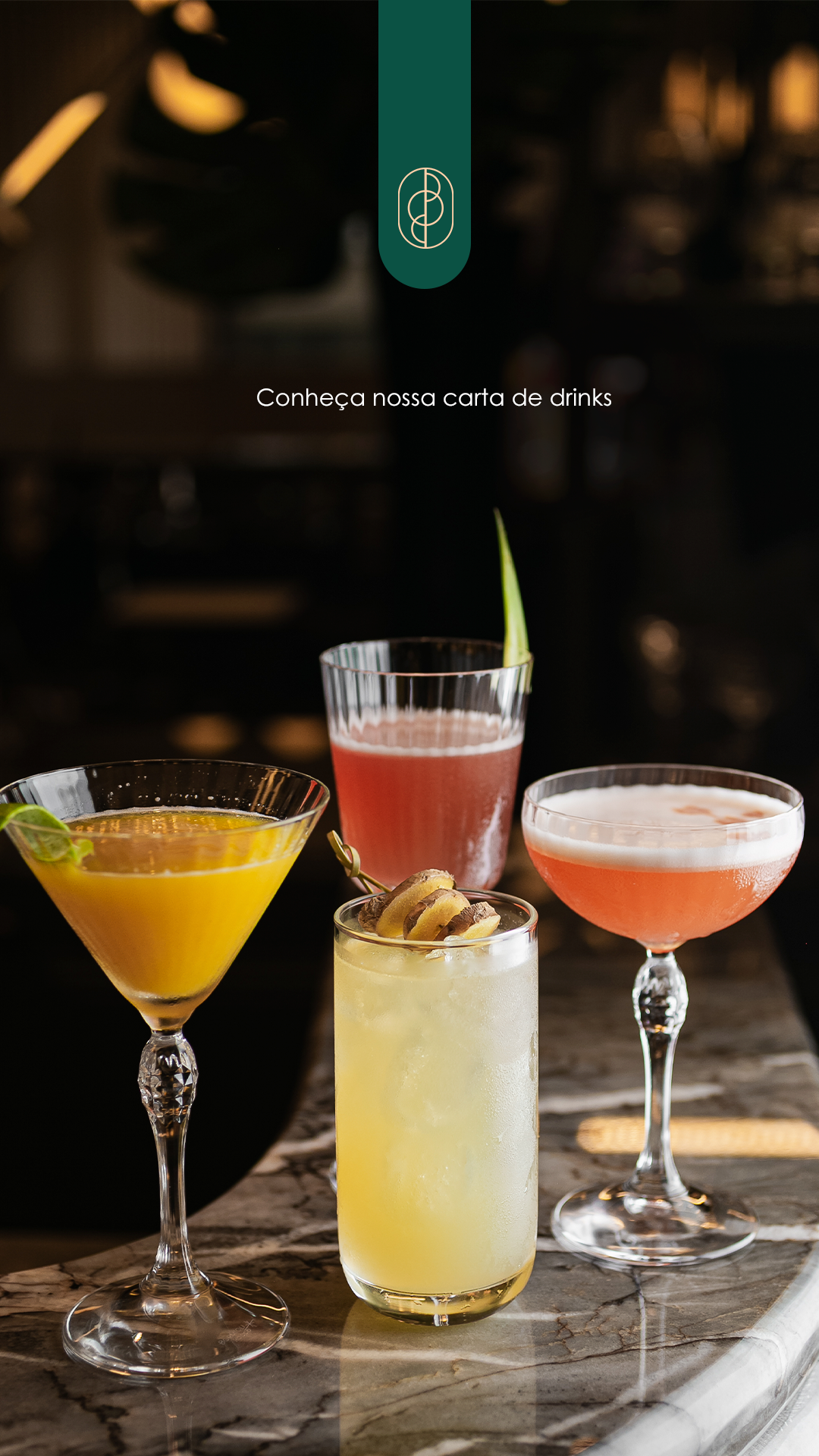 Conheça nossa carta de drinks